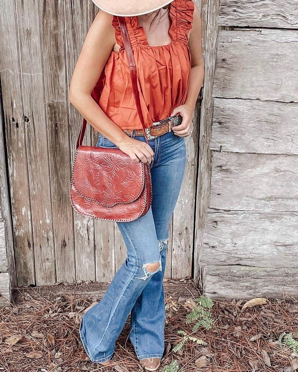 Red Hide Tote