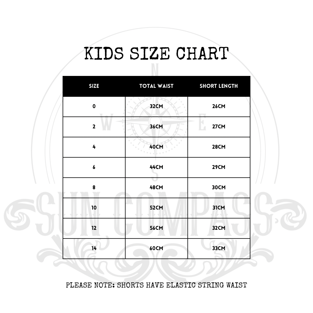 Sun Compass Kids Gingham Rugby Shorts