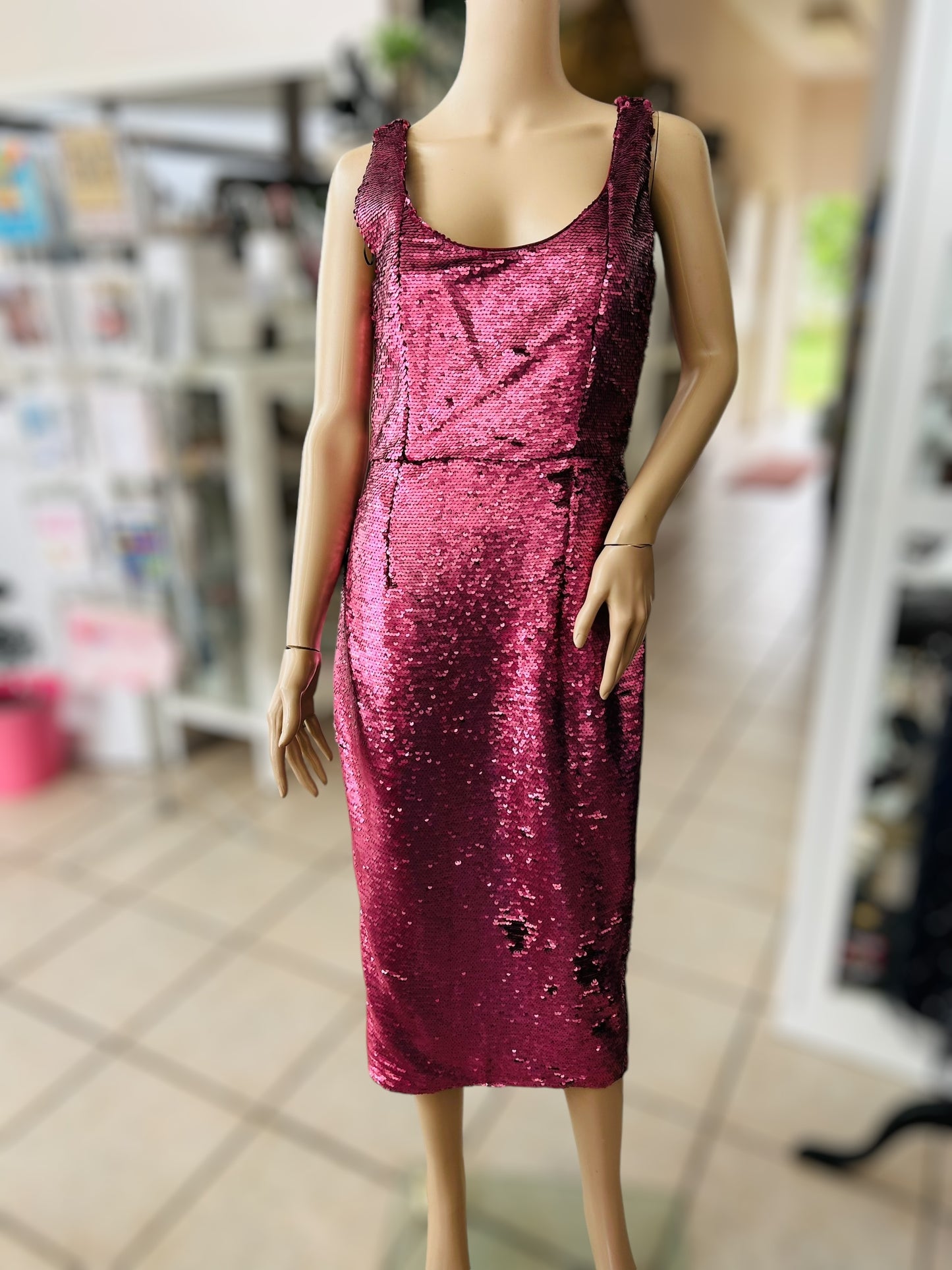 ROMANCE BY HONEY & BEAU RD224204 FIORELLA MIDI PLUM SIZE 10