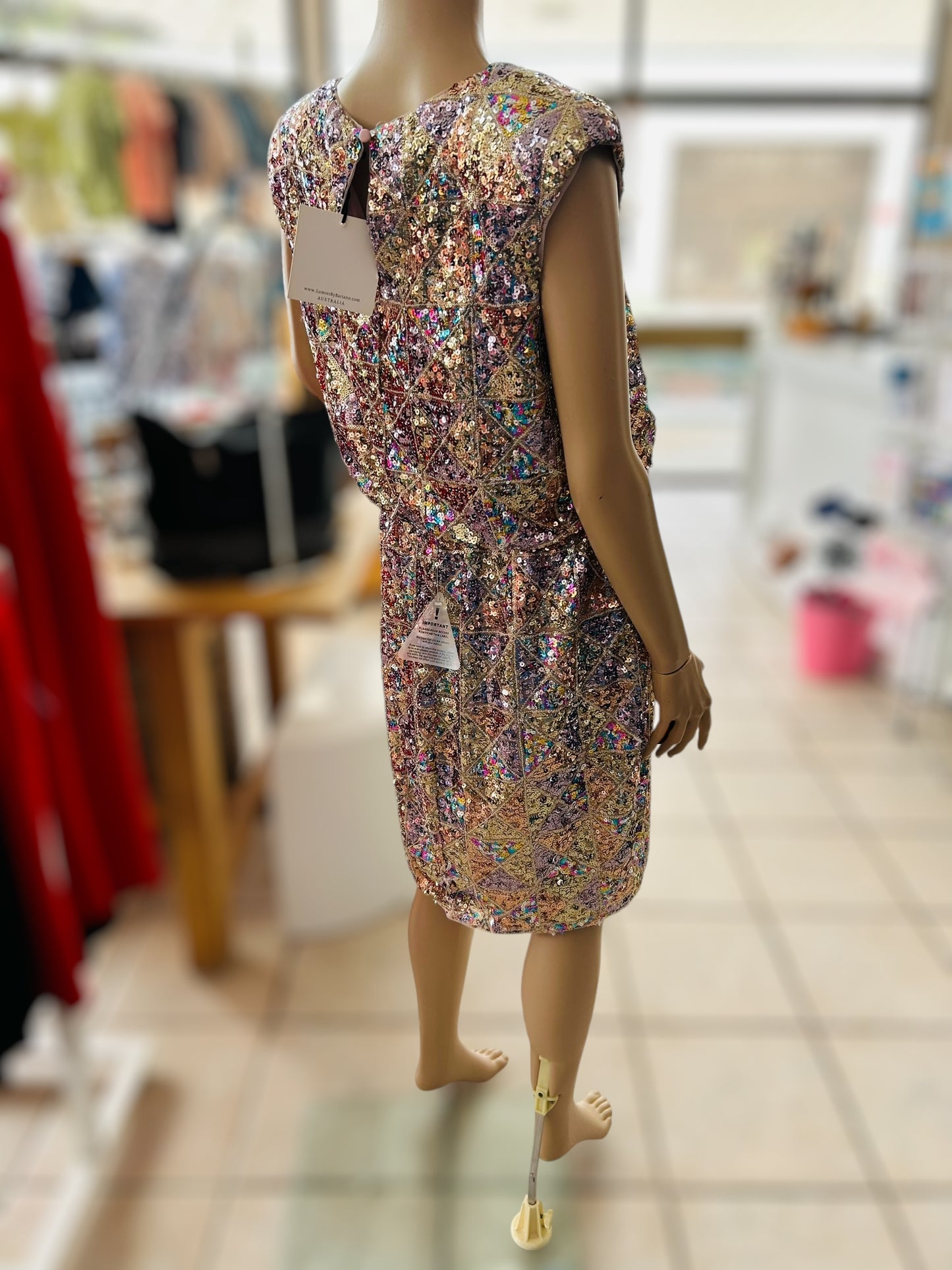 BARIANO L46D01-S Ariana Cap Sleeve Mini