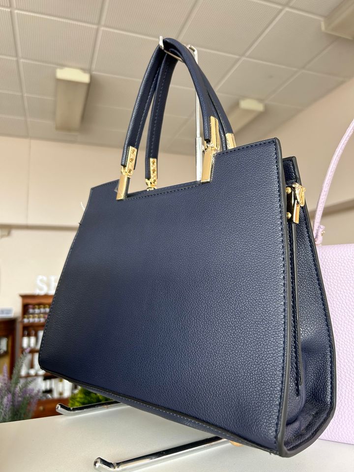 Structured Handbag in Navy