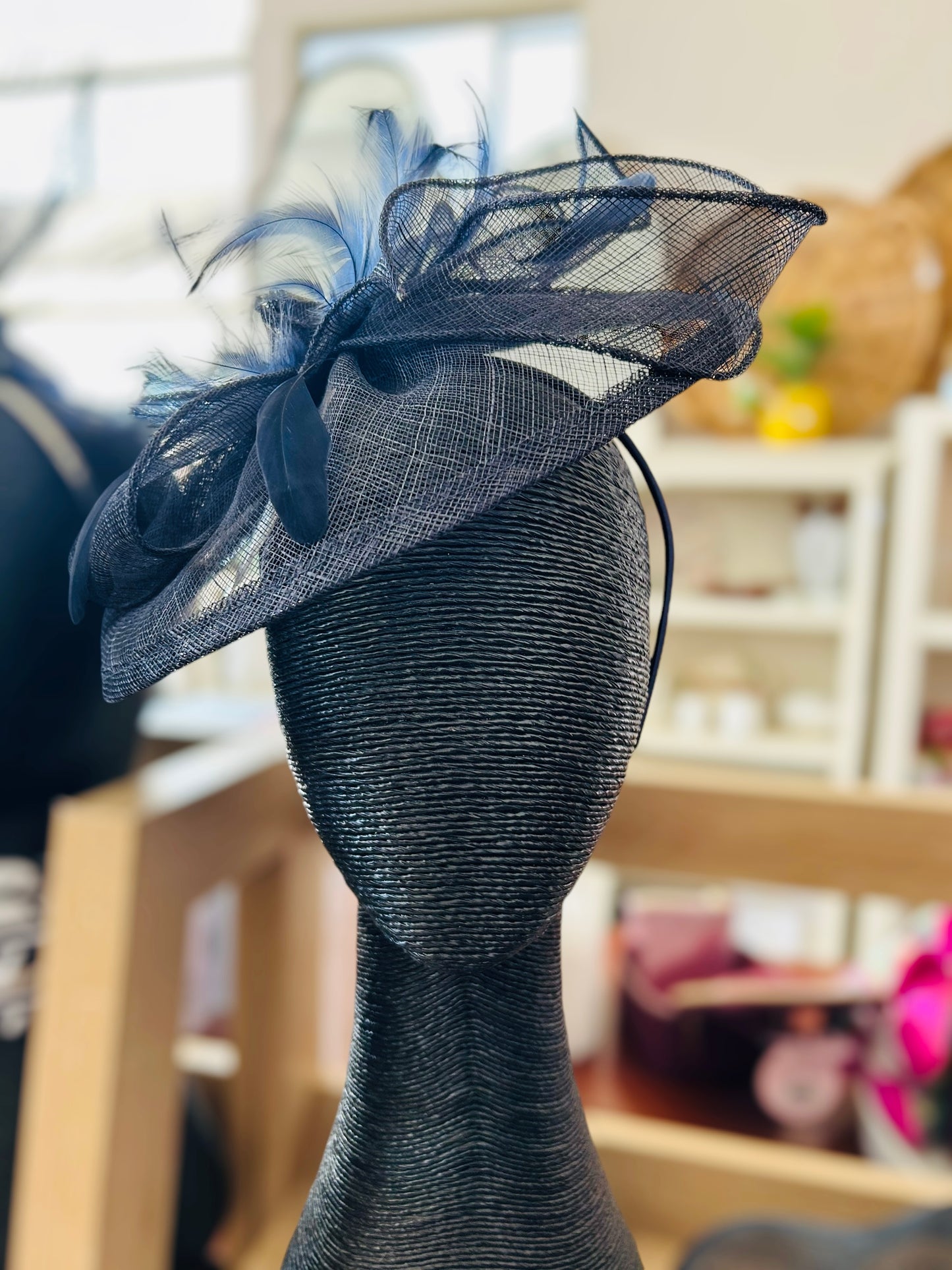 Navy Fascinator Headband by Distinctive Hats F18406-NAV