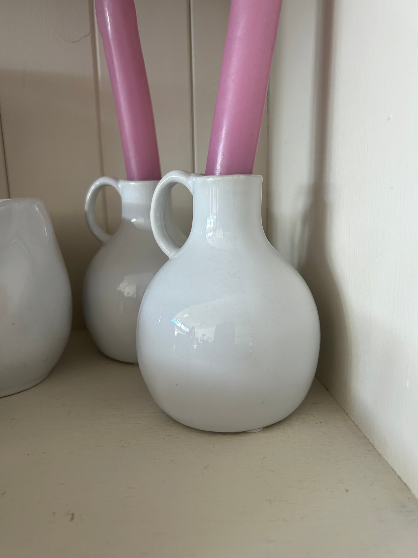 Simple white Candle Holder