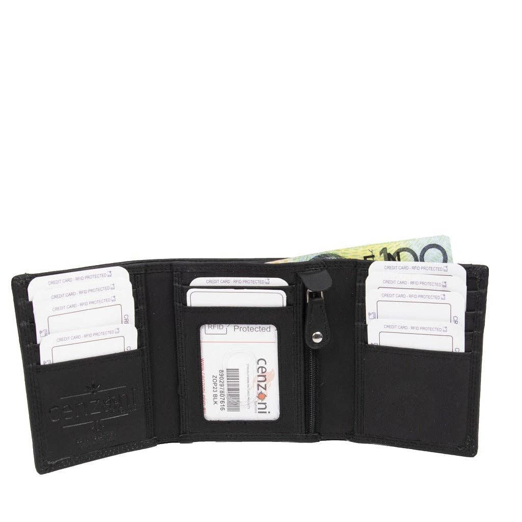 ZOP23 ~ Men's Embossed Trifold Wallet