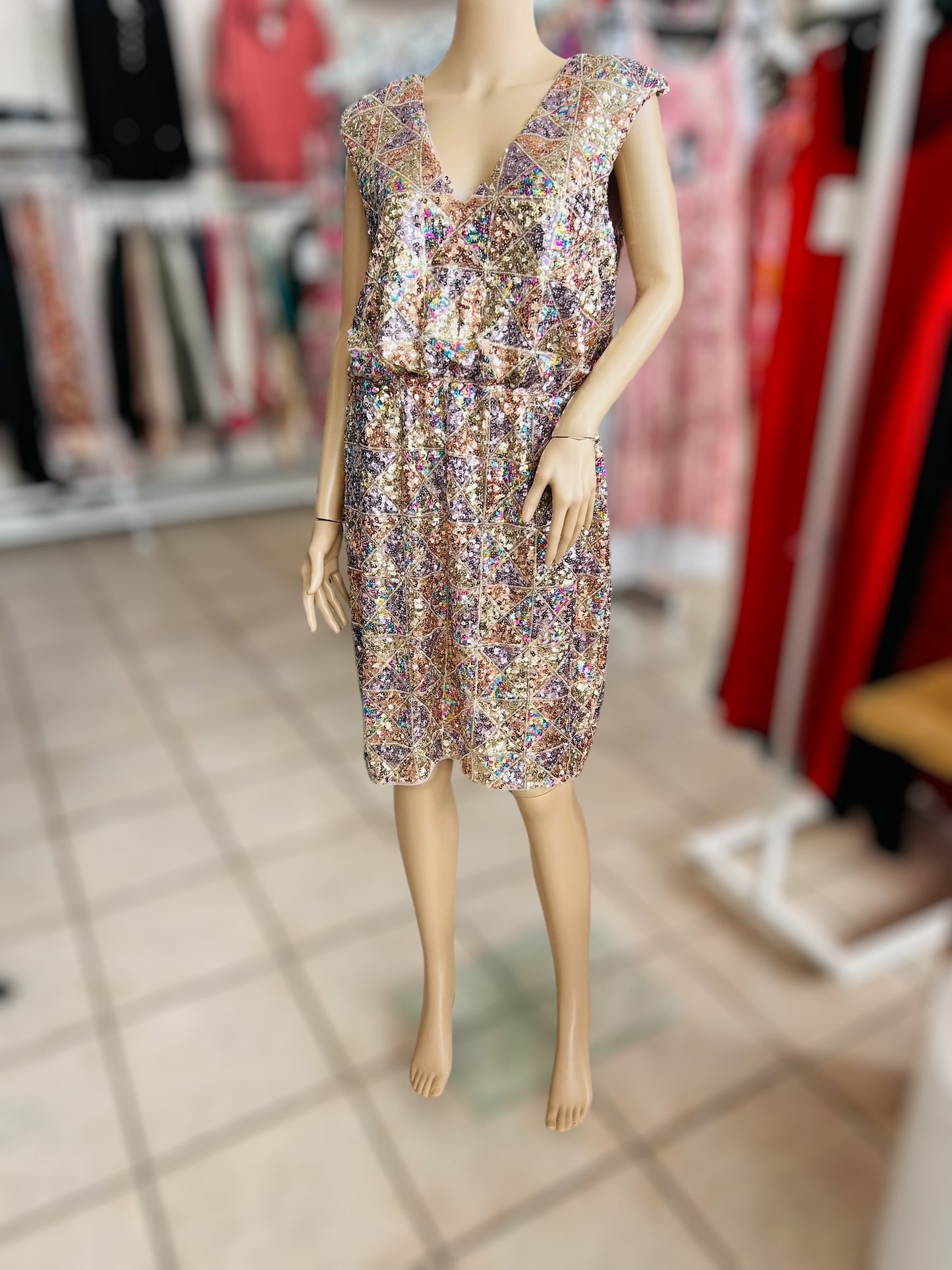 BARIANO L46D01-S Ariana Cap Sleeve Mini