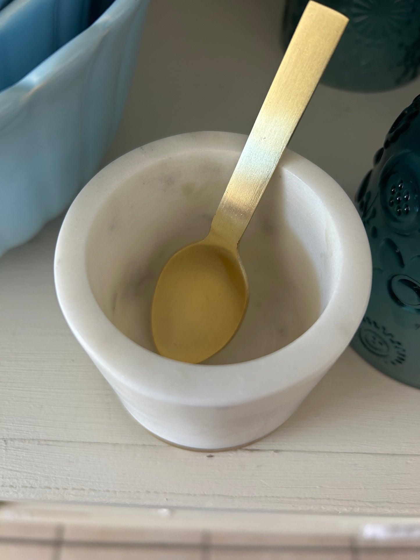 Simple Marble Sugar & Salt Dish