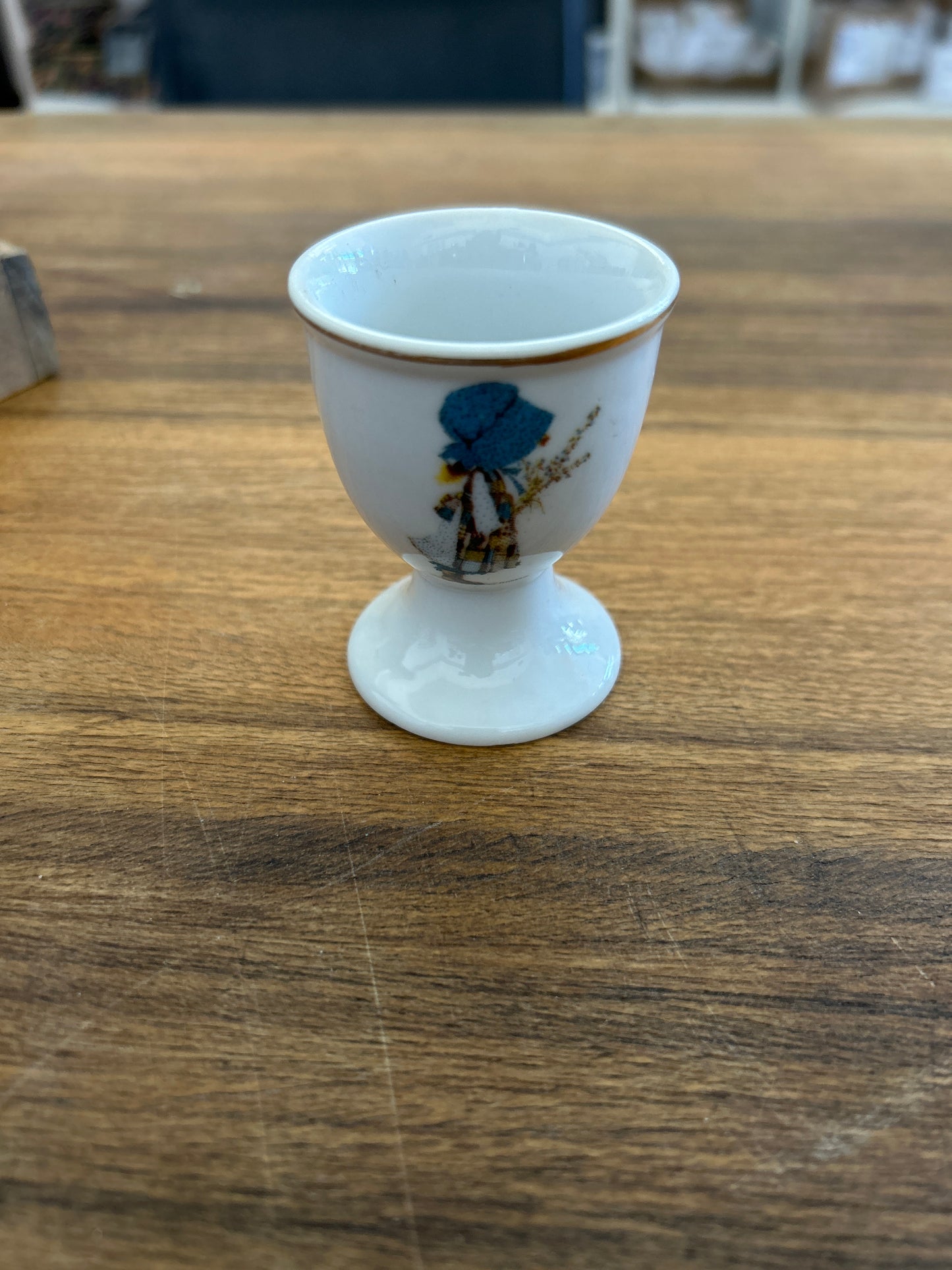 VTG Porcelain Holly Hobbie Collectable Egg Cup
