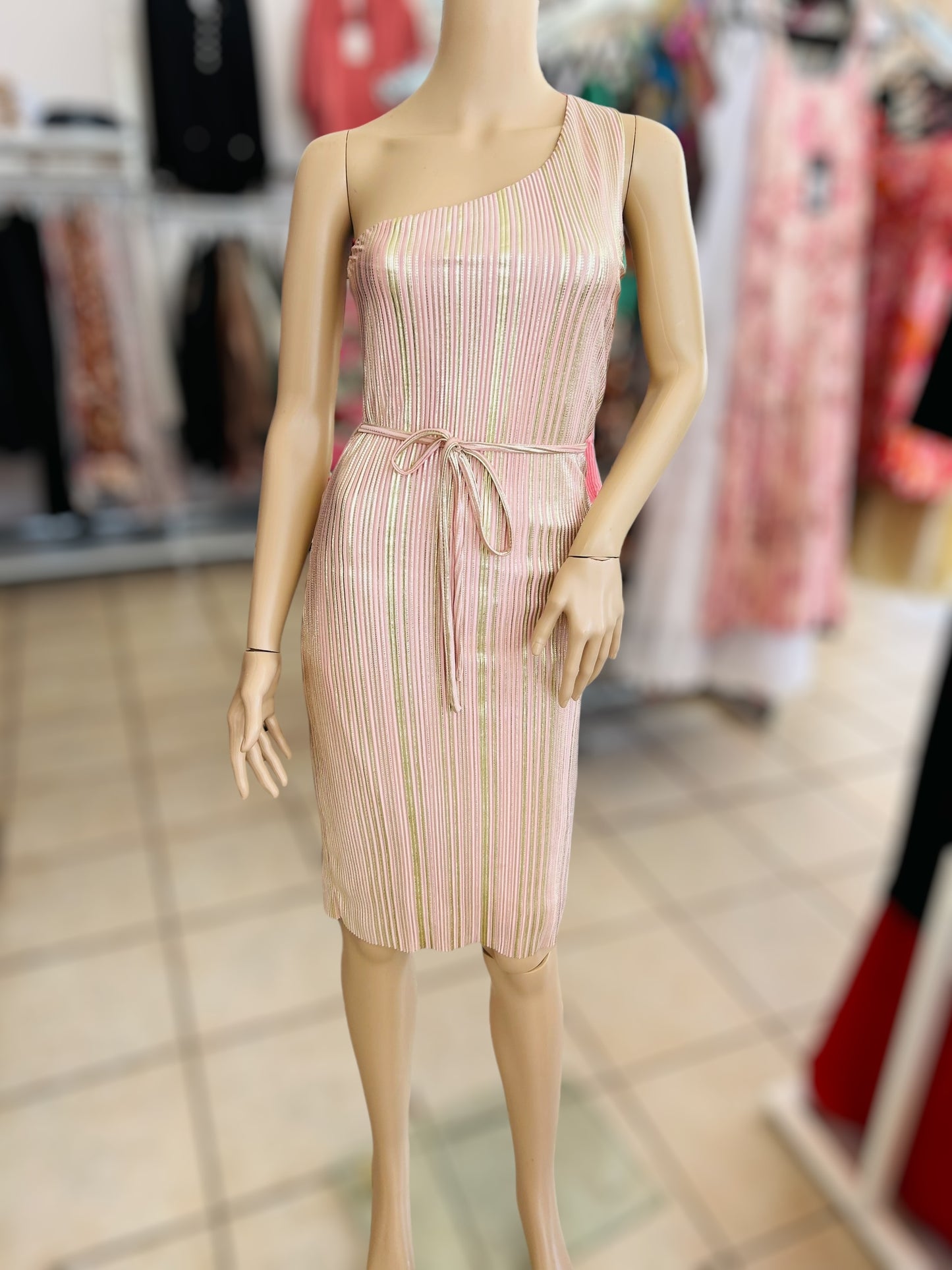 ROMANCE BY HONEY & BEAU - Euphoric Dress - Pink Multi Size 8