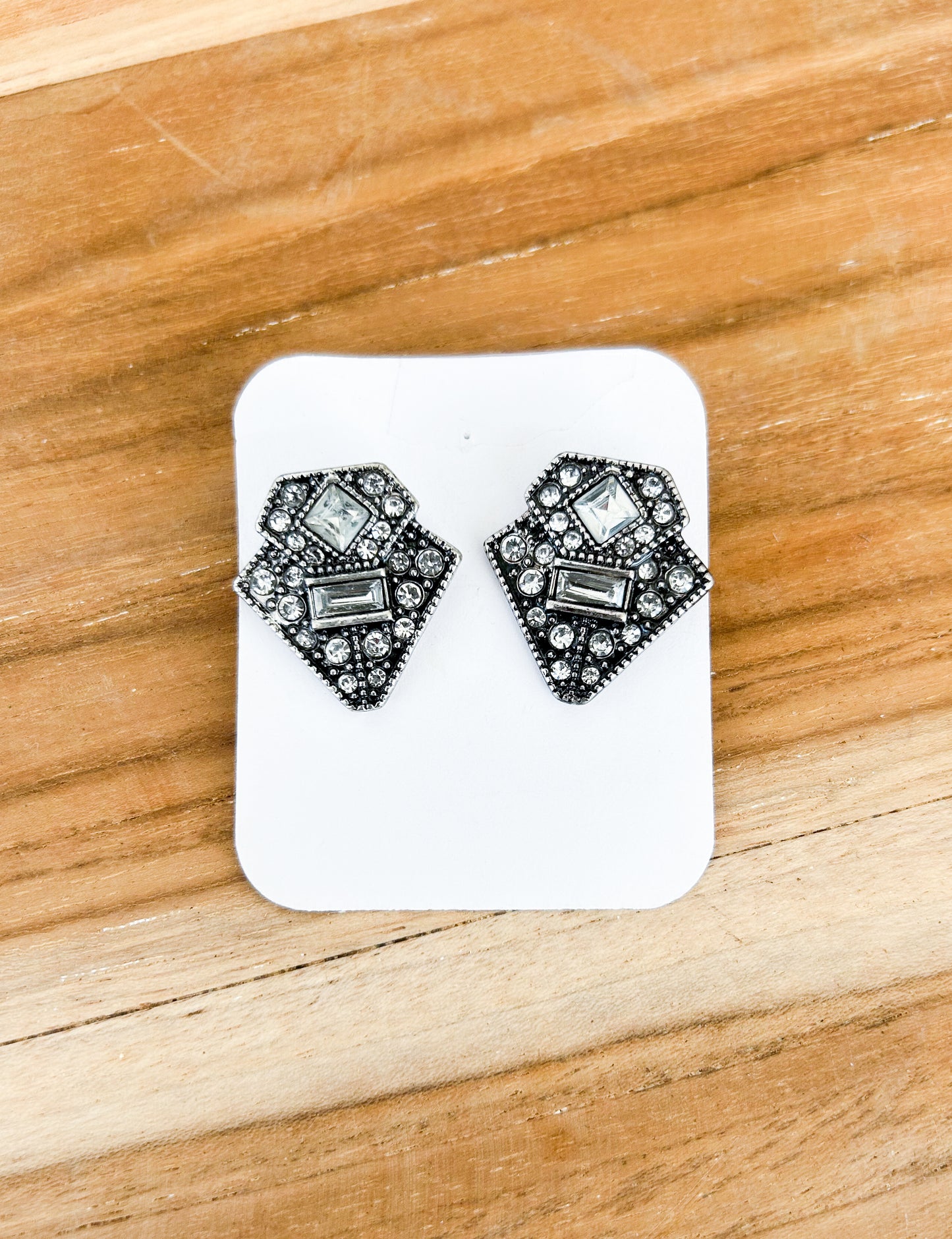 Art Deco Metal Earrings