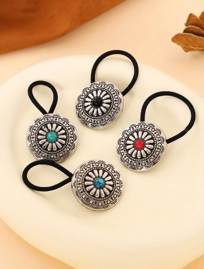 Western Concho Hair Tie