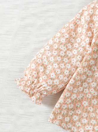 Flower Print Long Sleeve Shirt