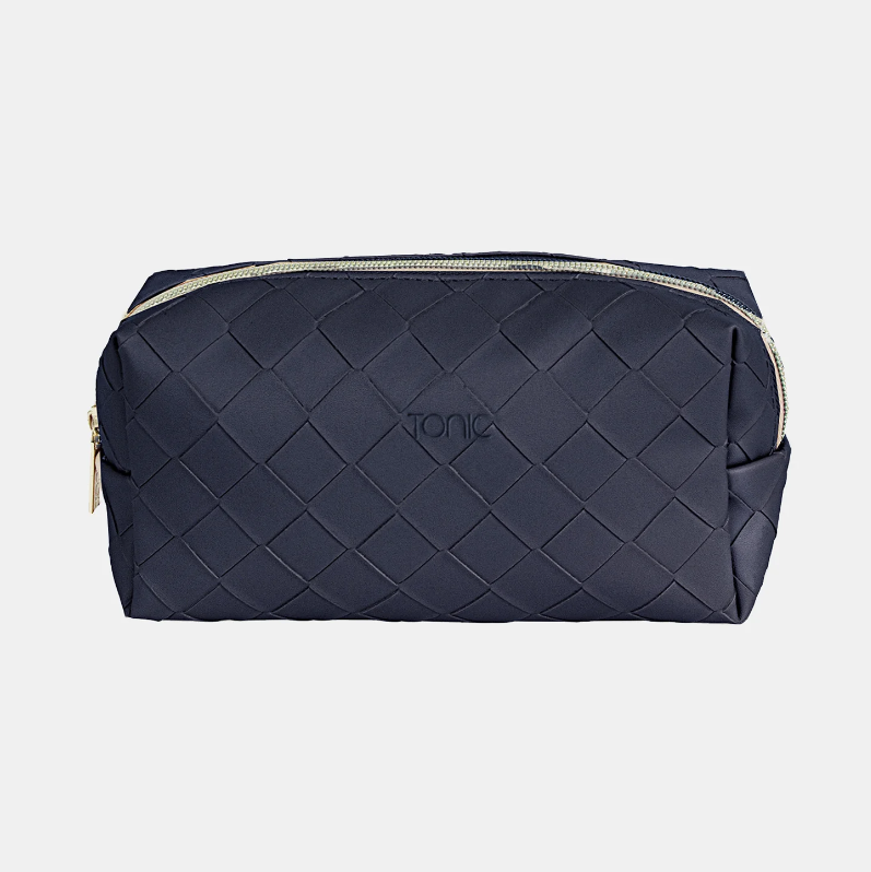Small Beauty Bag - Woven Navy
