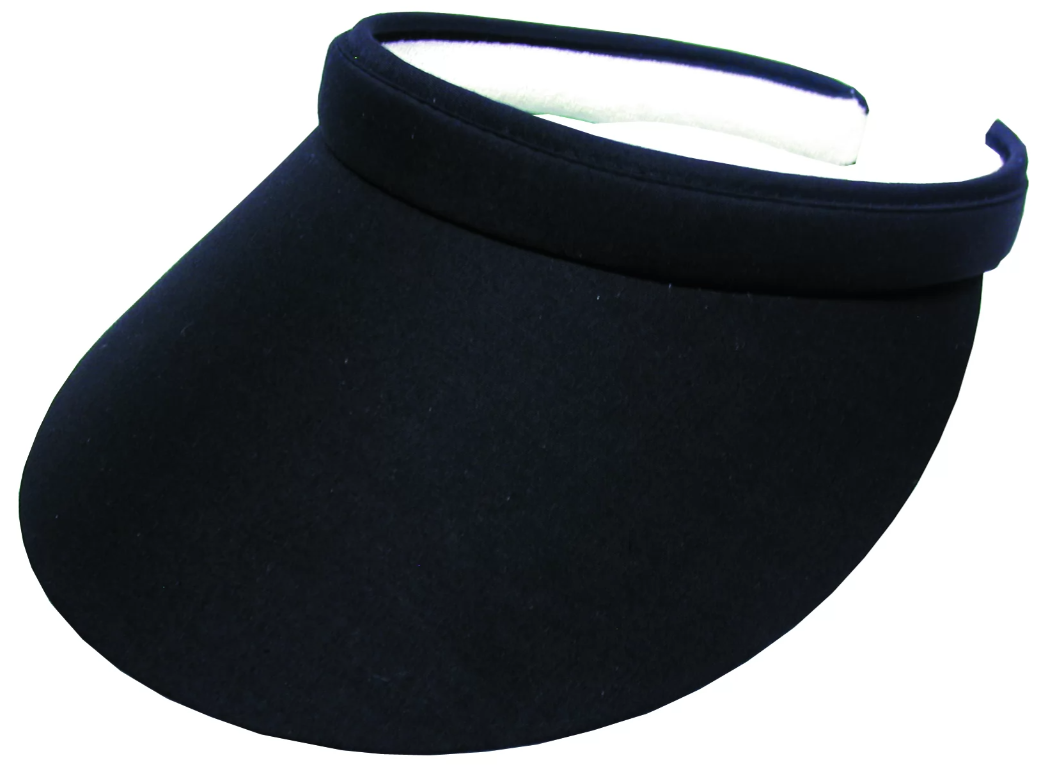 PLAIN SPECTACLE VISOR WITH GREENUNDER BRIM