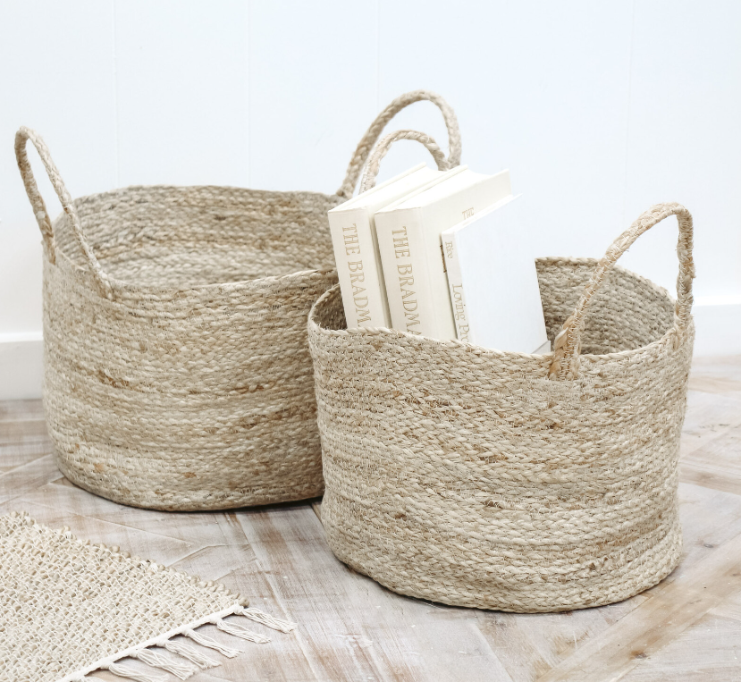 Basket Soft Jute S/2