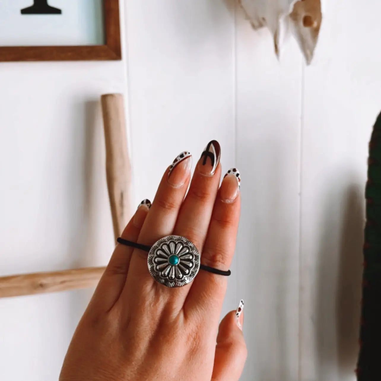 Turquoise Concho Hair Tie