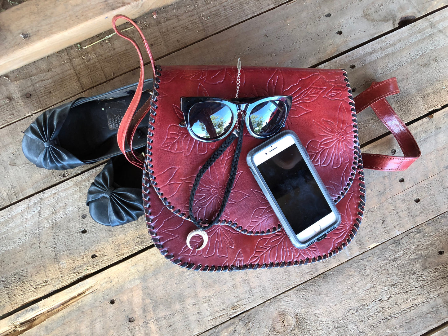 Red Hide Tote