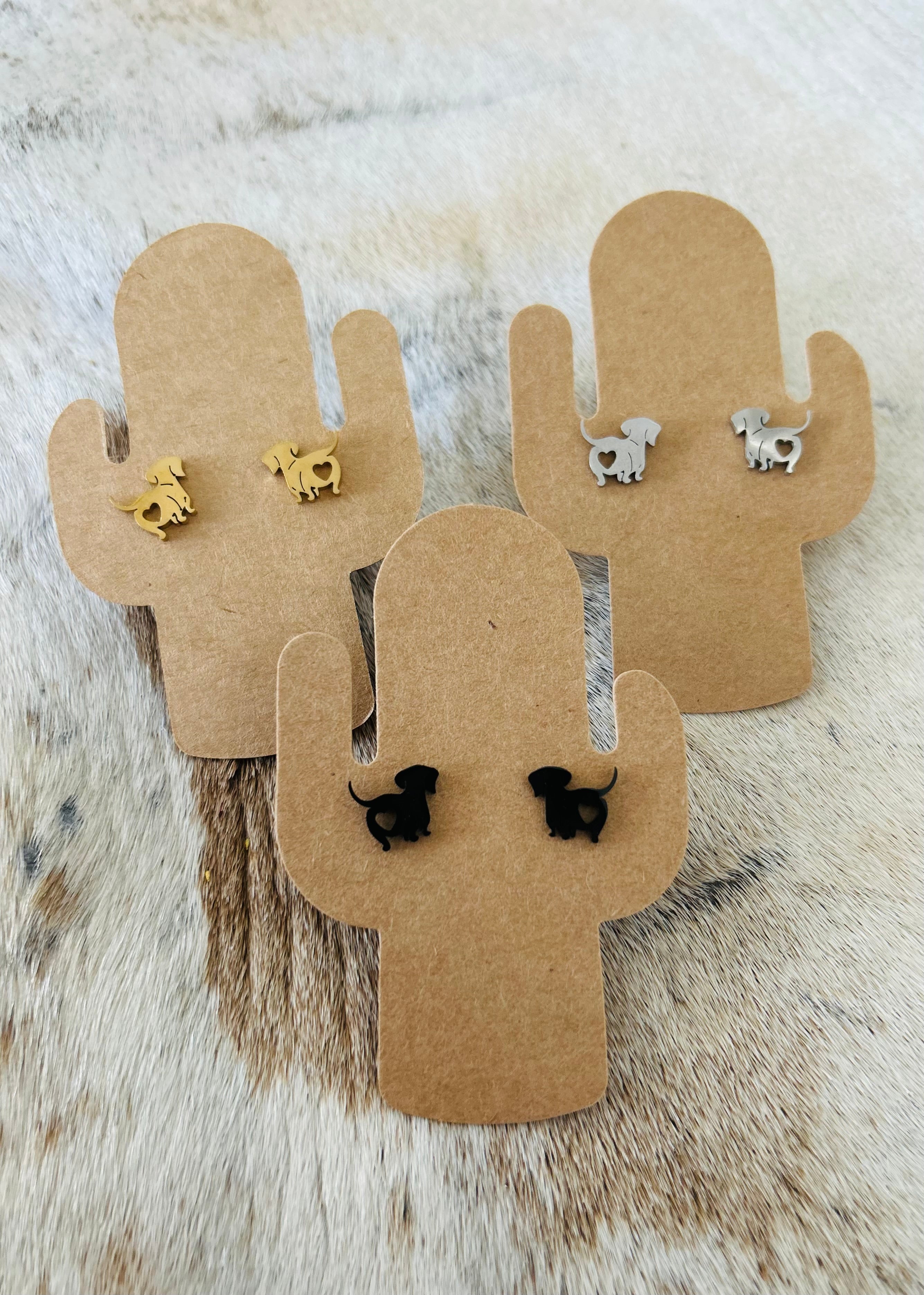 Dachshund Studs with Love Heart Booty’s