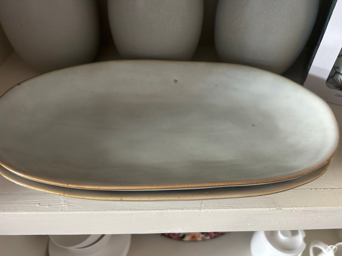 Glazed Oval Serving Platter