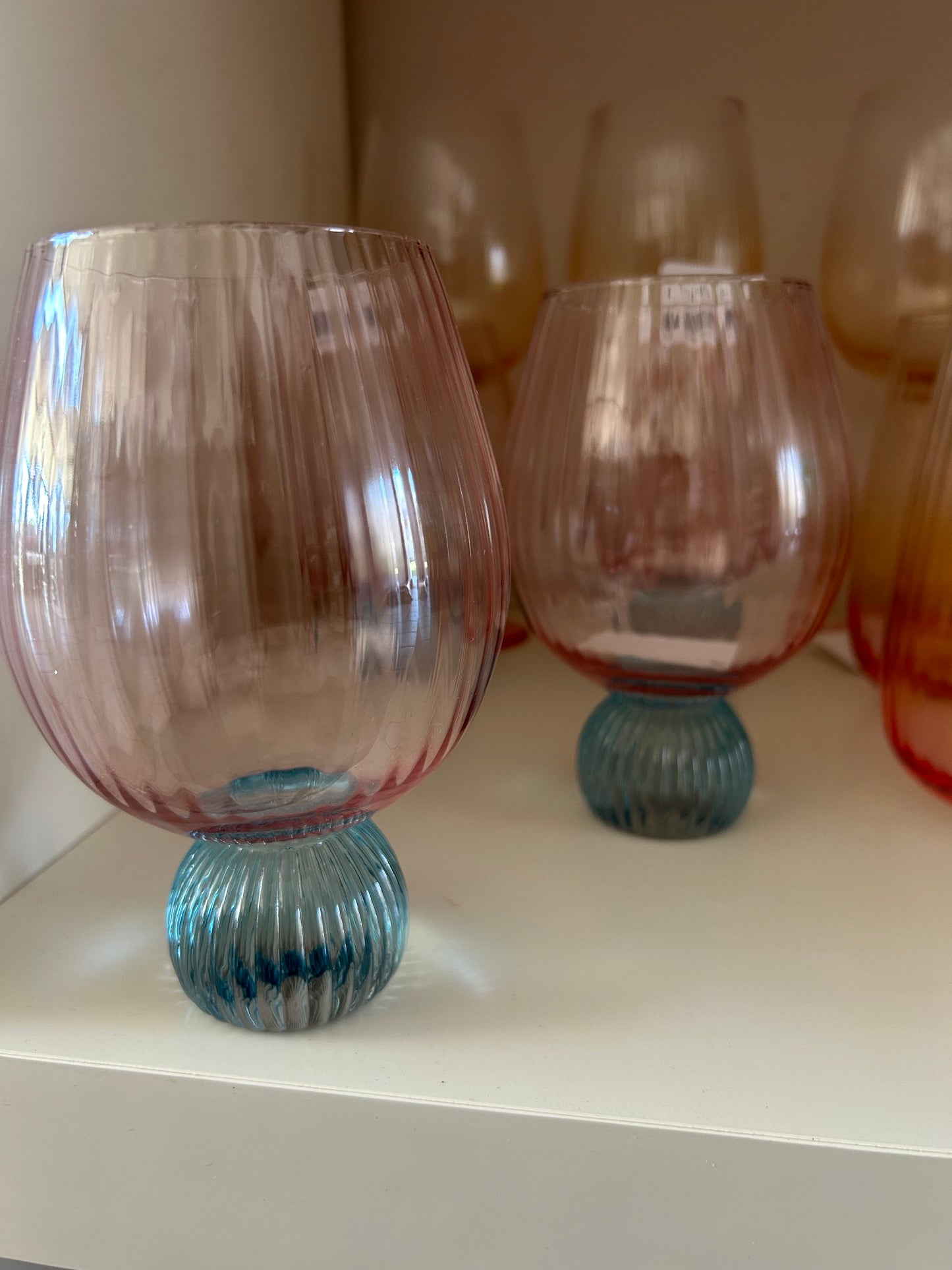 Bubble Ball Glass Pink/turq