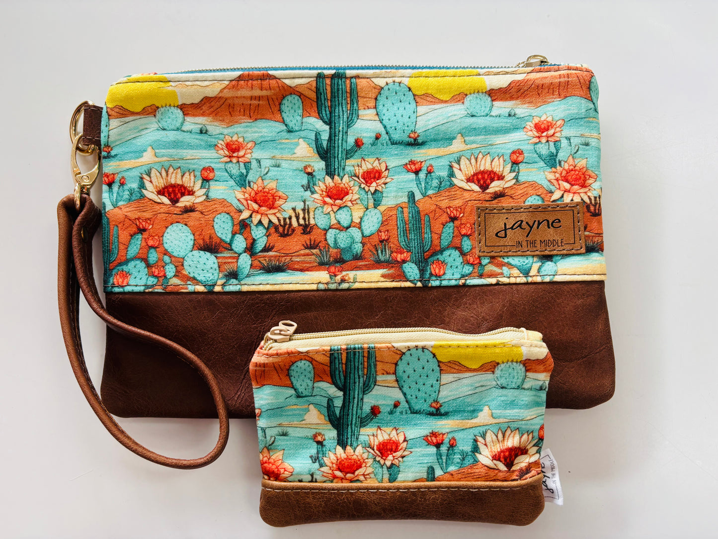 Desert Wristlet Clutch & Coin Purse Set