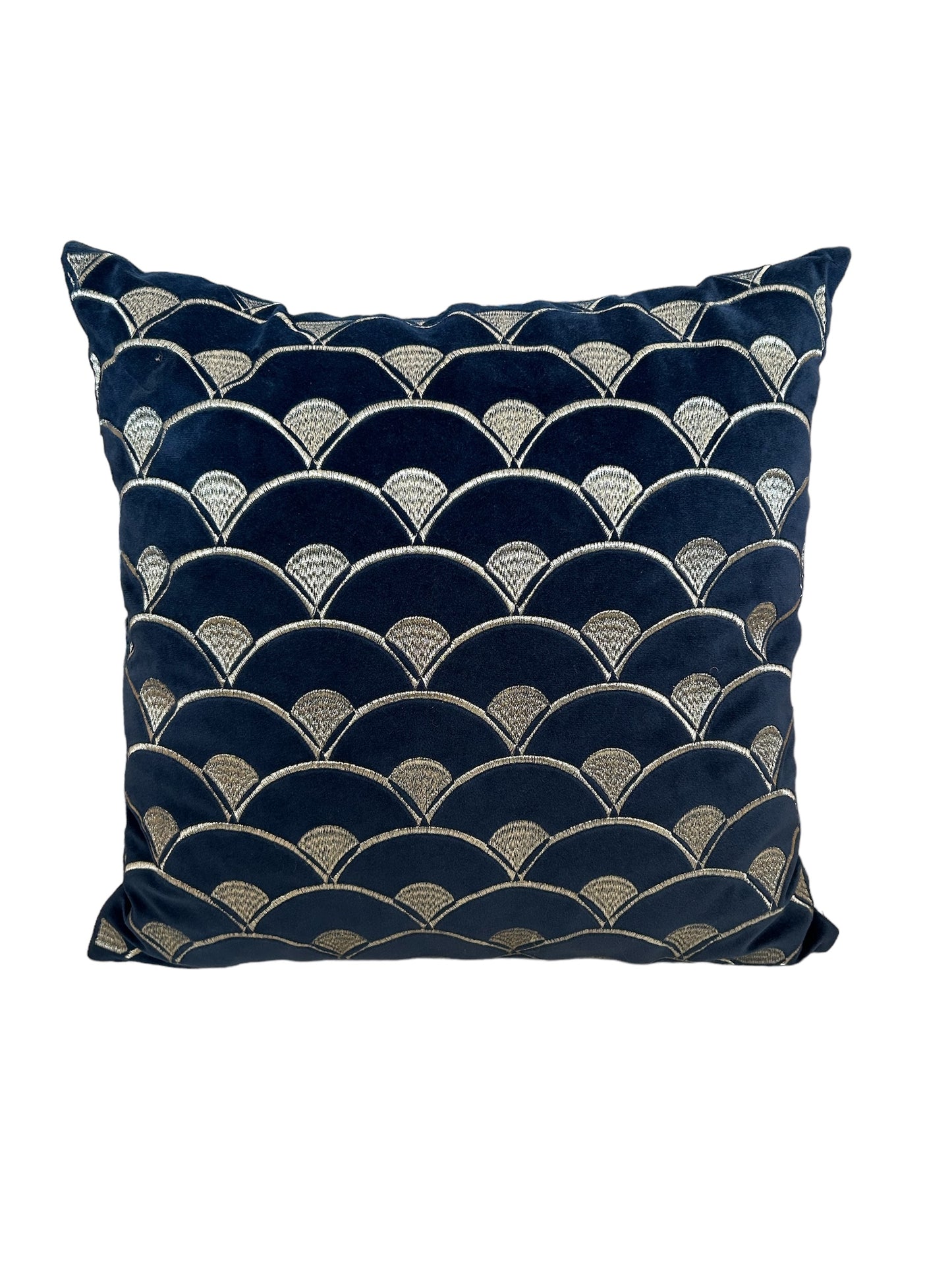 Navy and Gold Scale Cushion