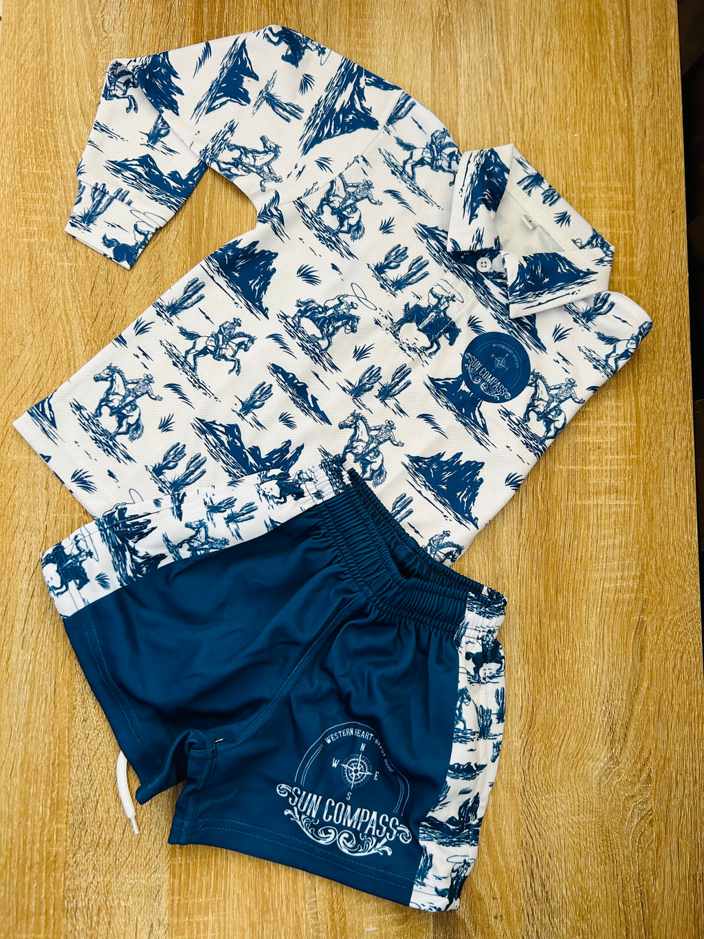 Sun Shorts - Western Cowboy Blue