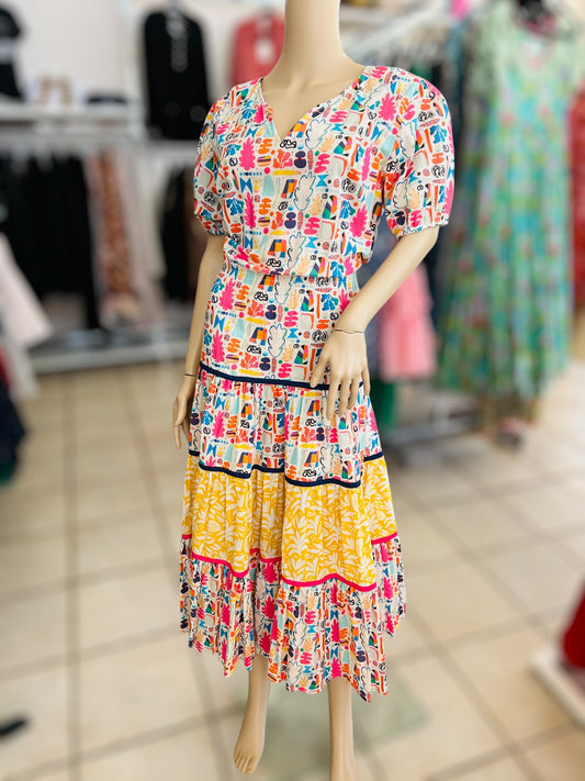 ROSELLE Little Patty Midi Dress LUNA PARK 14