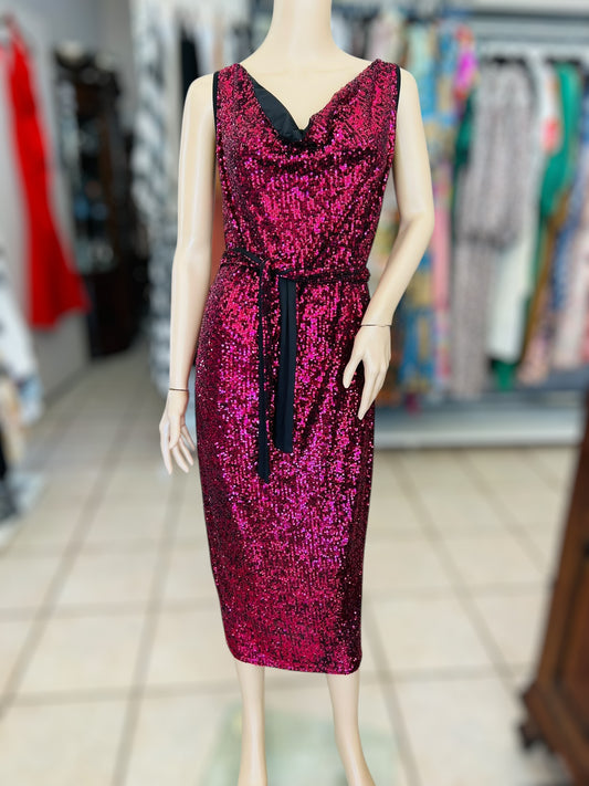 SACHA DRAKE MARTINIQUE DRESS IN FUSHSIA