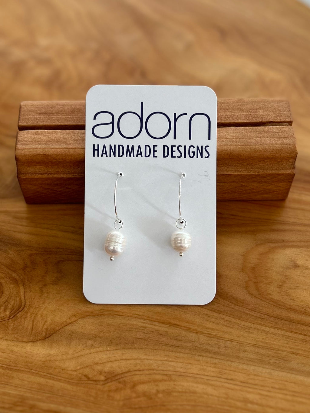 Pearl Hoop Earrings
