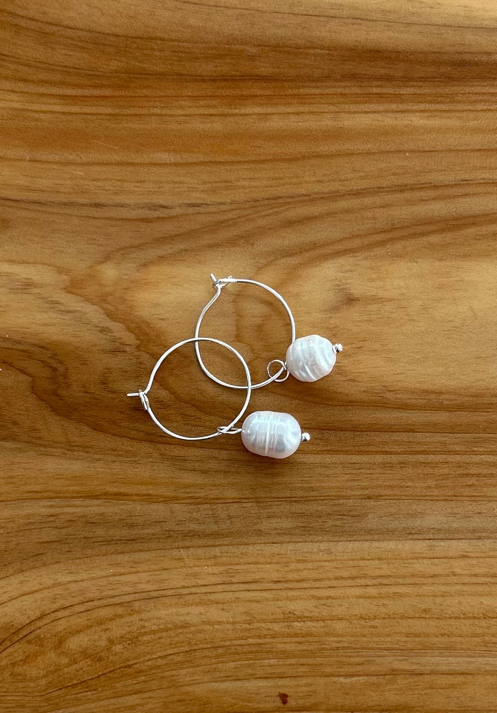 Pearl Hoop Earrings