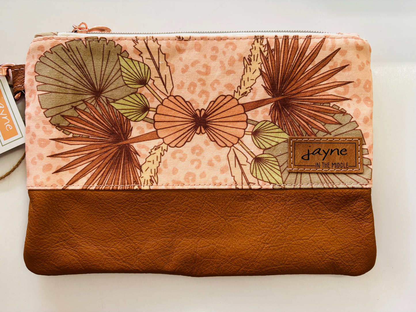 Boho Florals Wristlet Clutch & Coin Purse Set