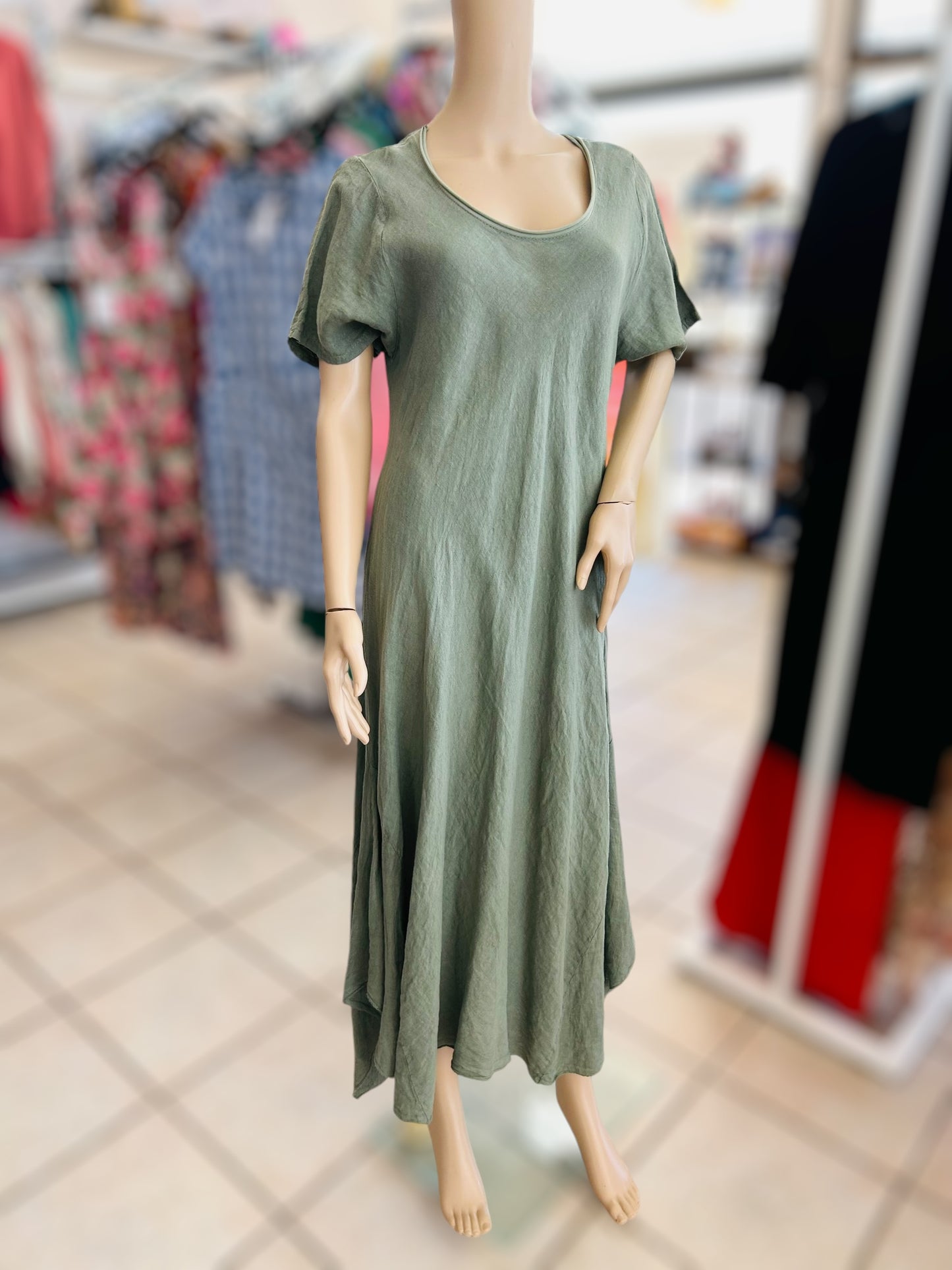 MADE IT ITALY Sage Green T-shirt Dress XXL