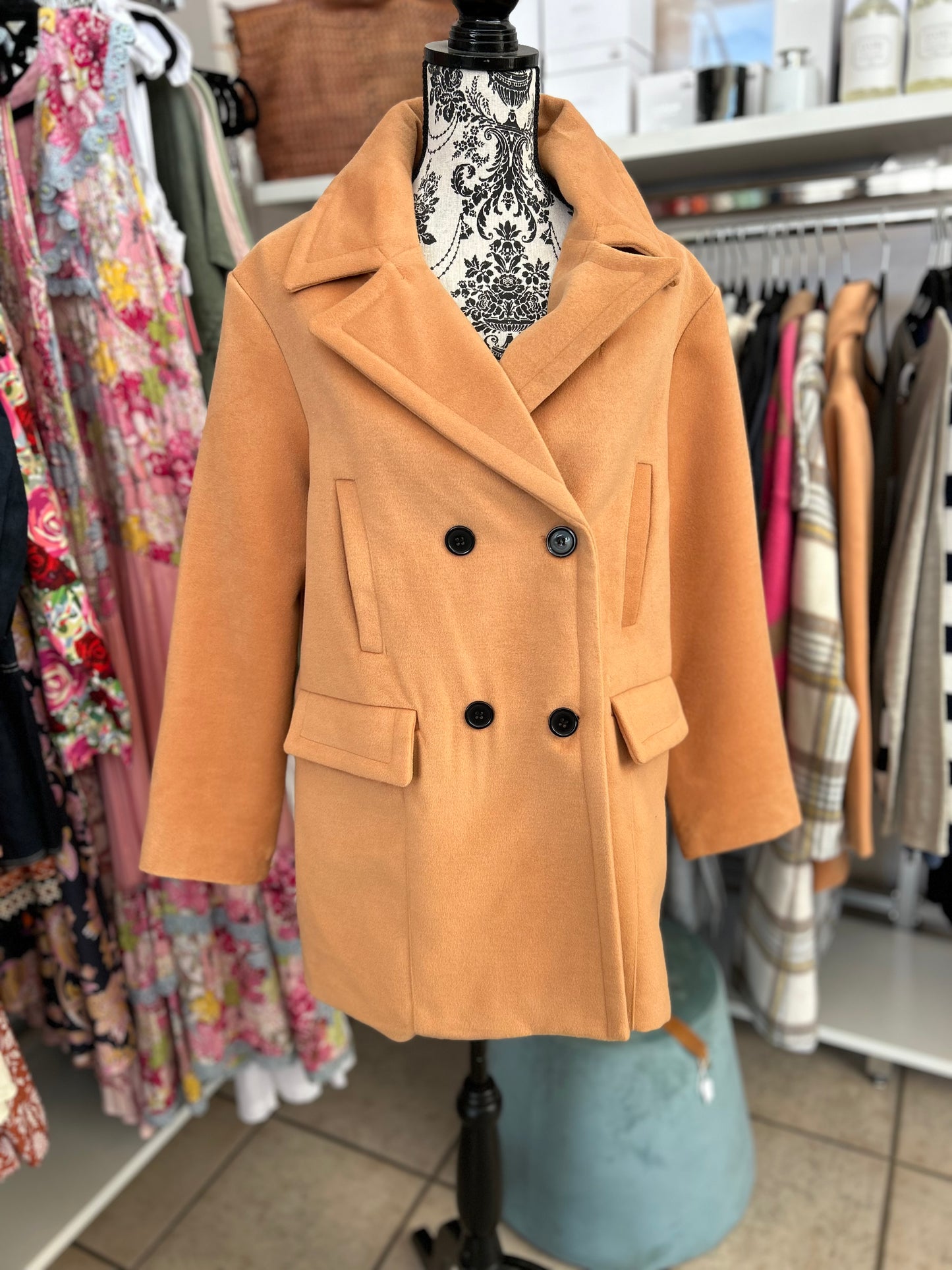 PINK DIAMOND Overcoat TAN