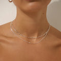 Barella Silver Chain Necklace Set