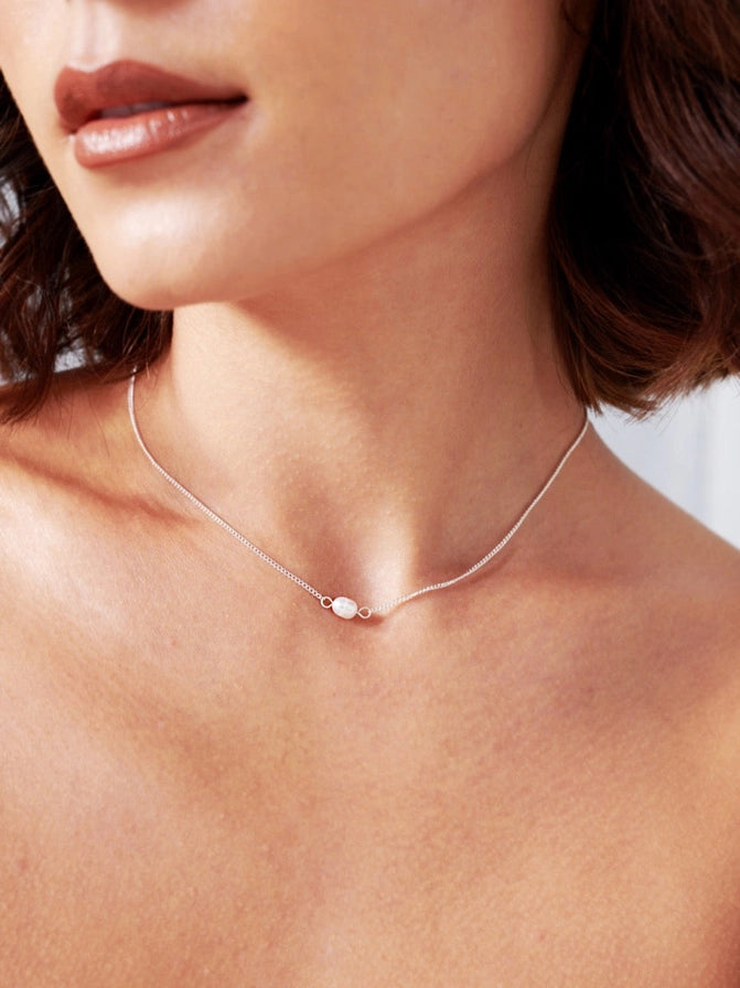 Brady Single Pearl Necklace
