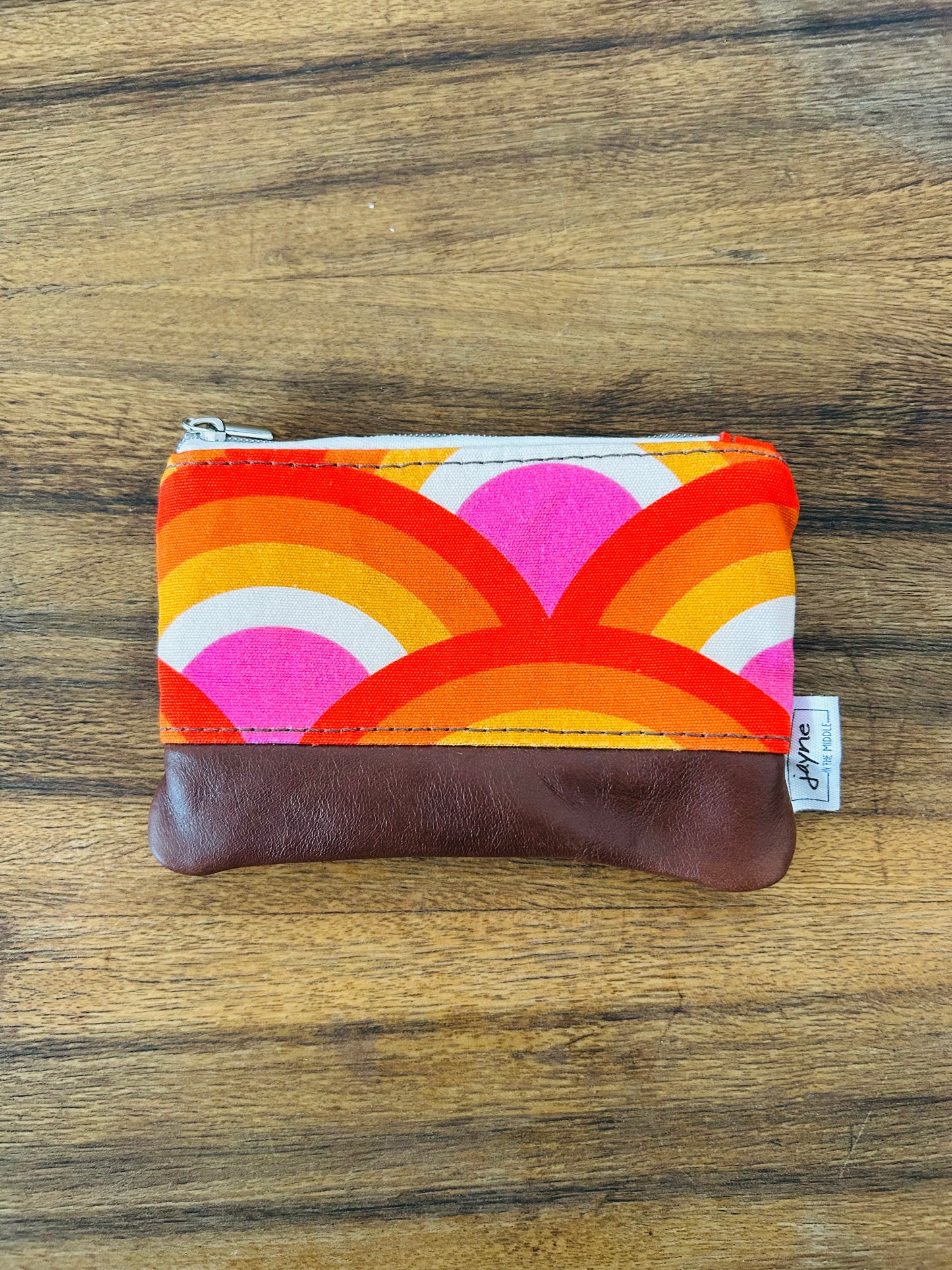 Leather & Fabric Coin Purse