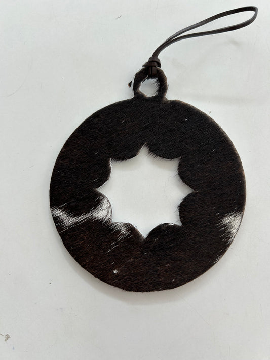 Cowhide Christmas Ornaments