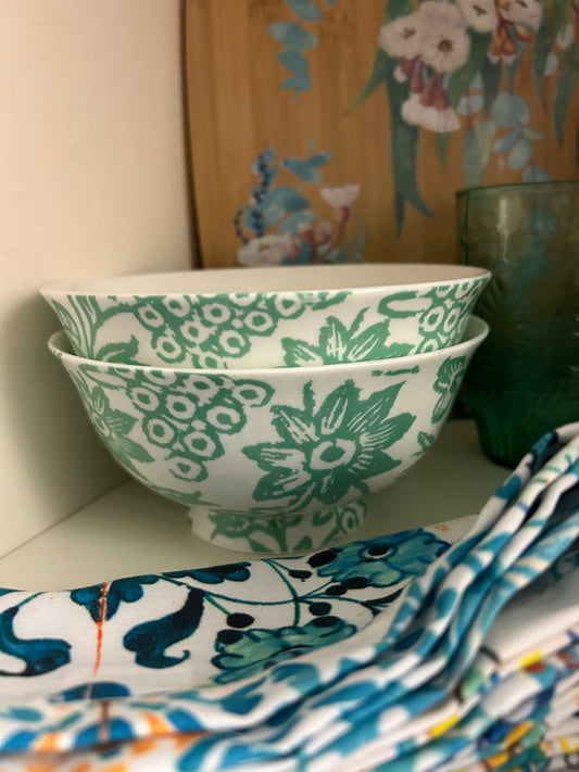 Green Bowls Set of 2