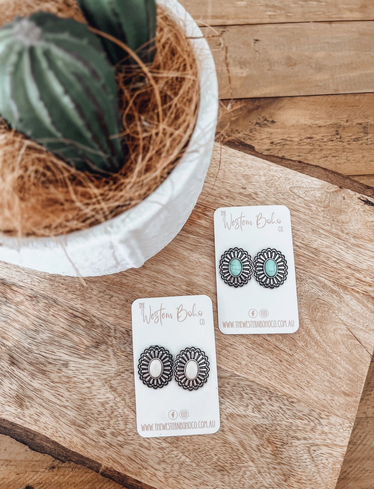 Concho earrings deals studs