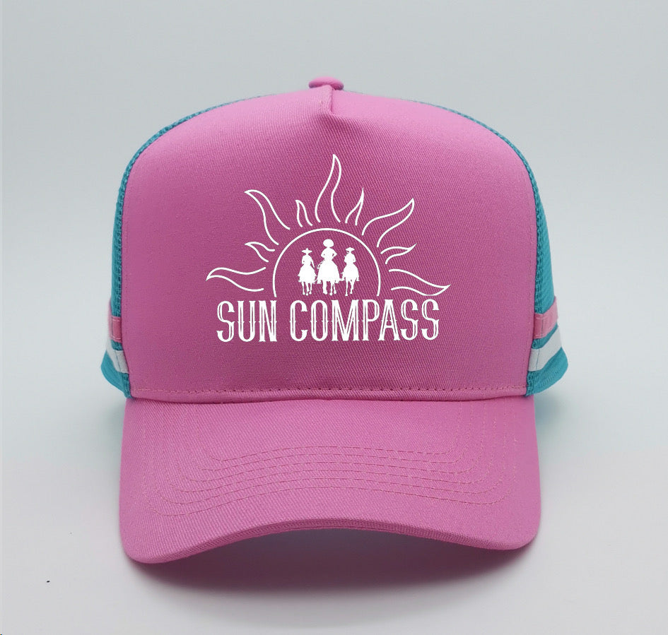 Ponytail Cap - Pink & Blue