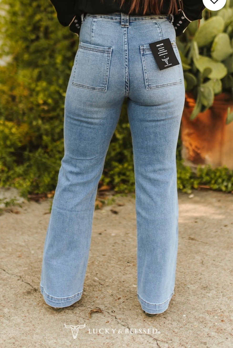 Lucky & Blessed Women’s Jeans (Light Stone Wash)