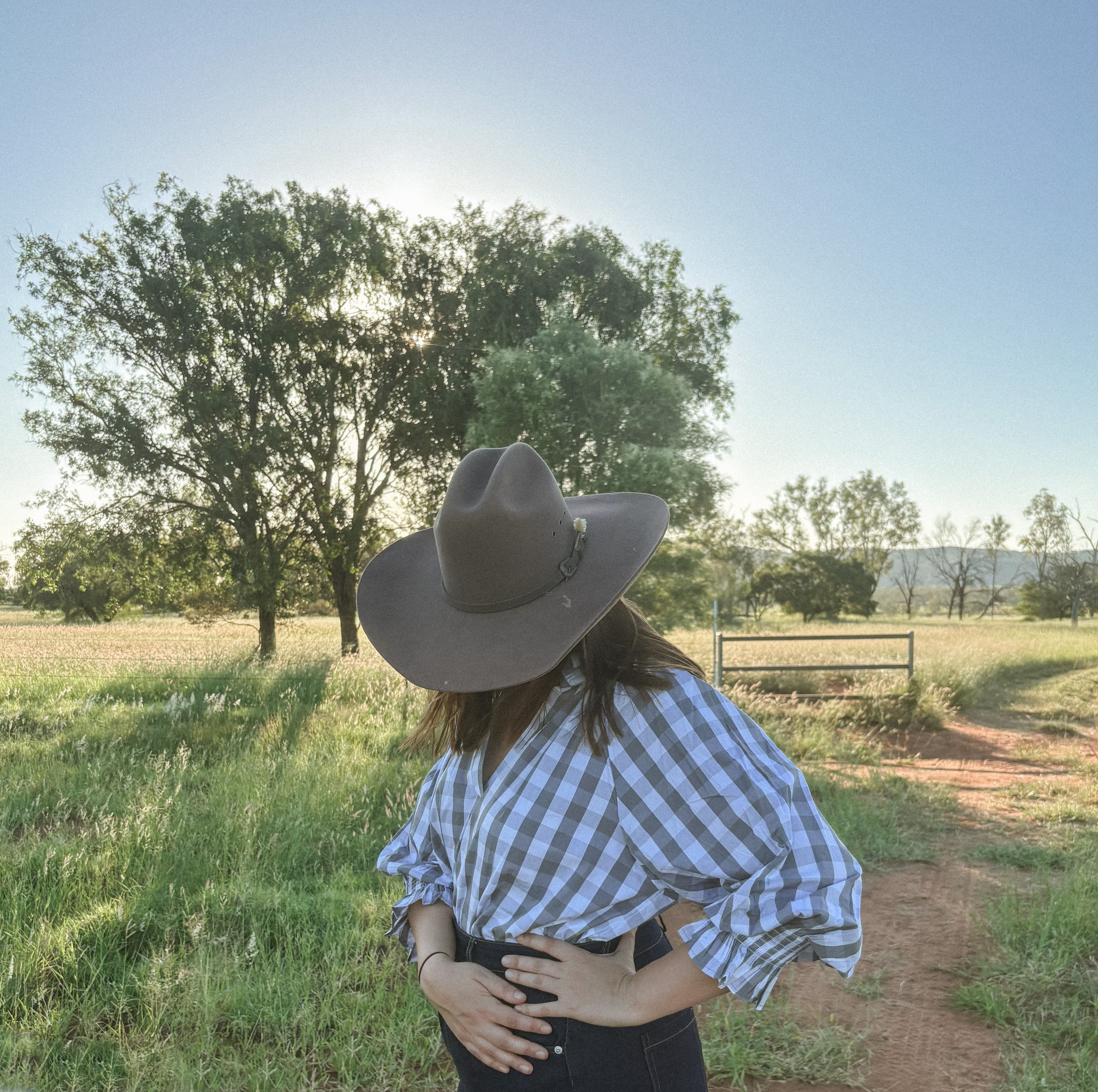 Storm Blouse - Grey Gingham