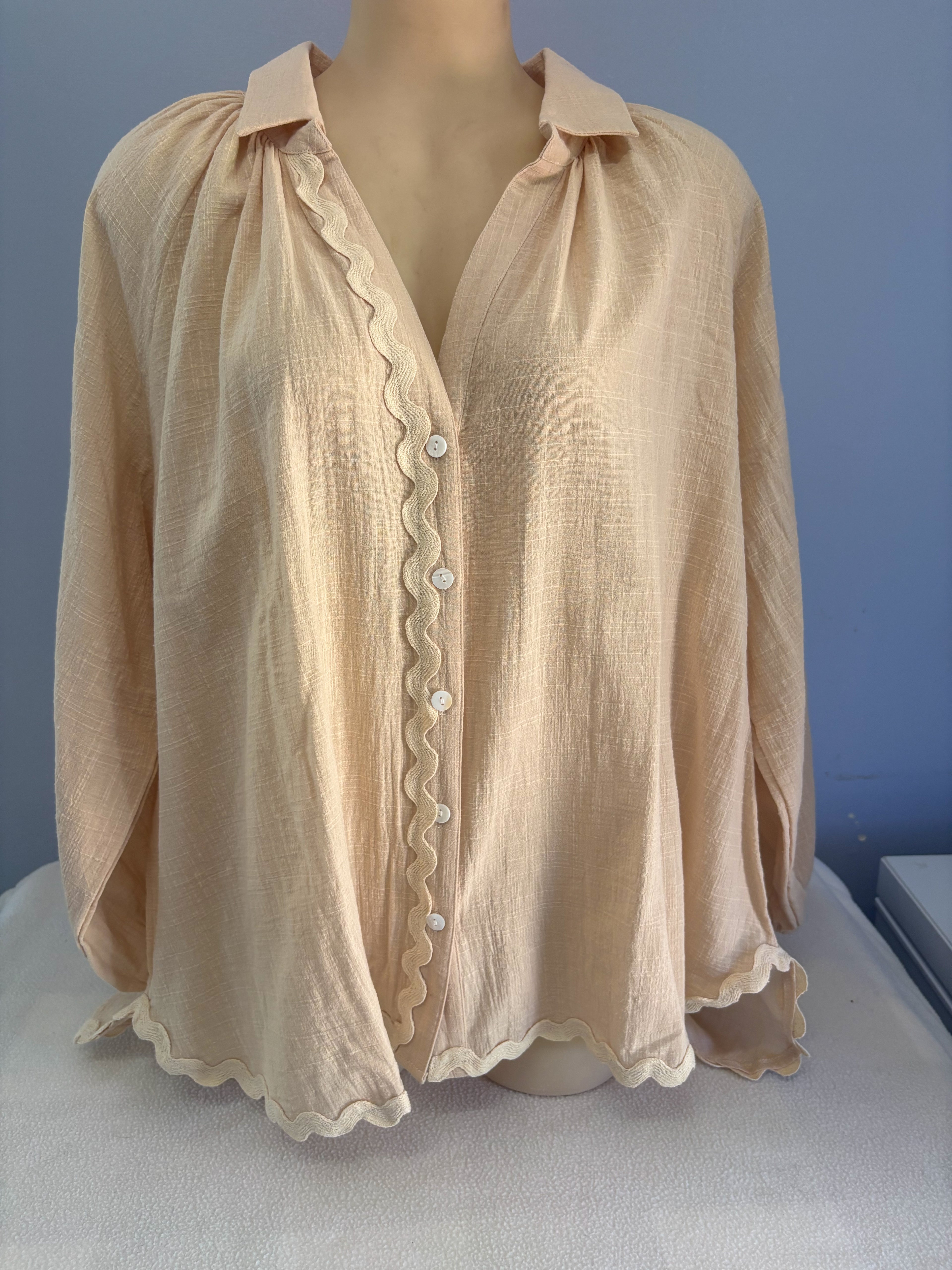 Mitchell Blouse - Barely