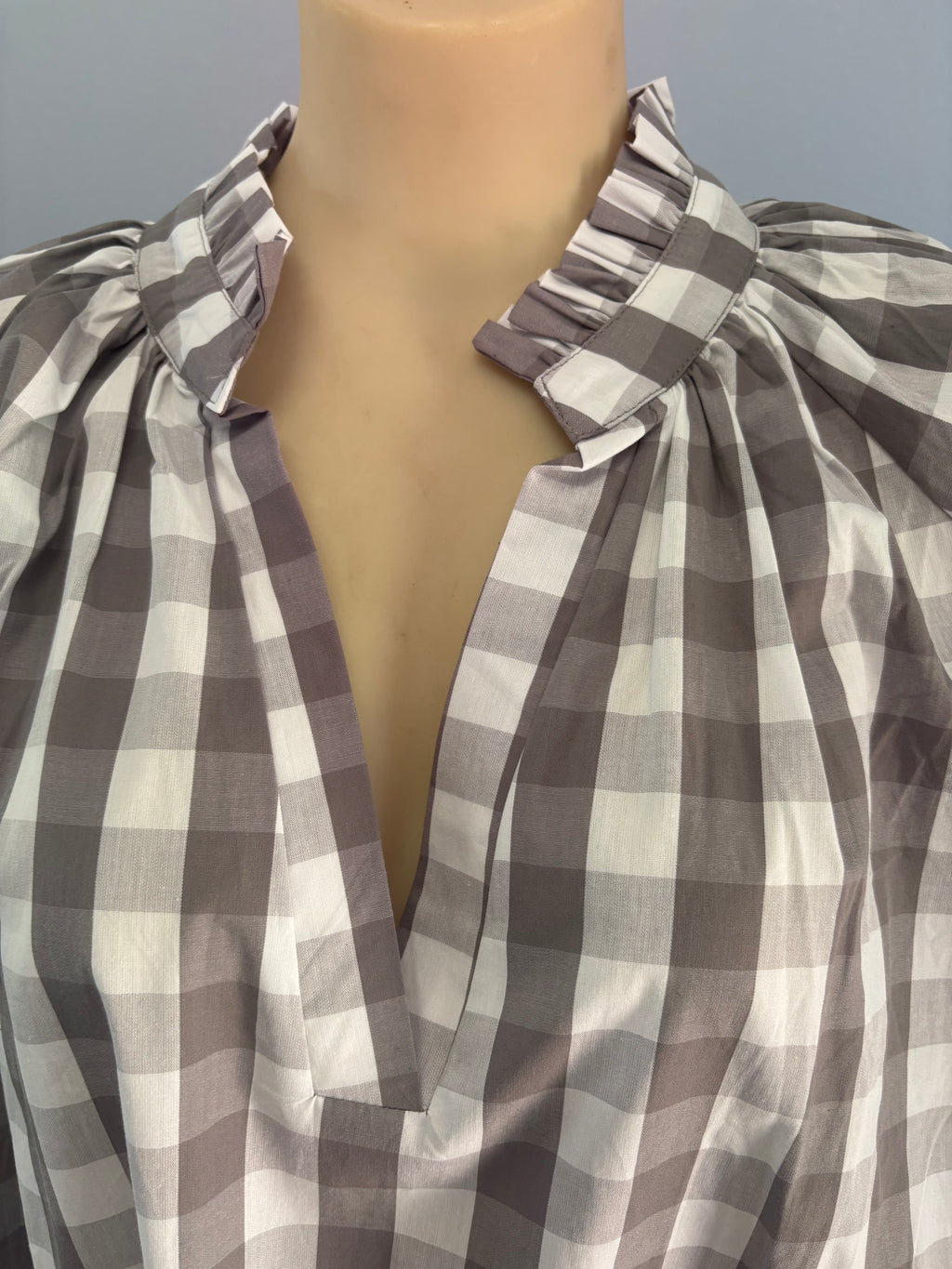 Storm Blouse - Grey Gingham