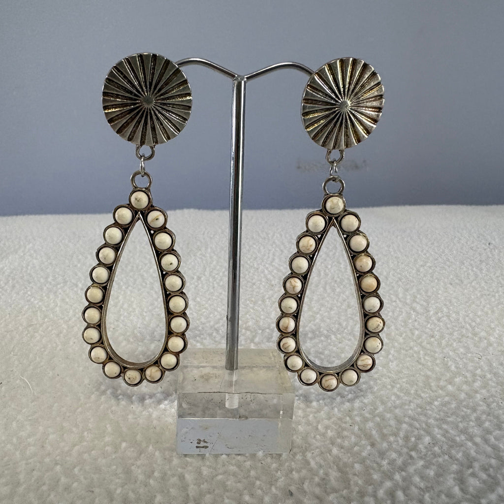 White Buffalo Earrings - Teardrop