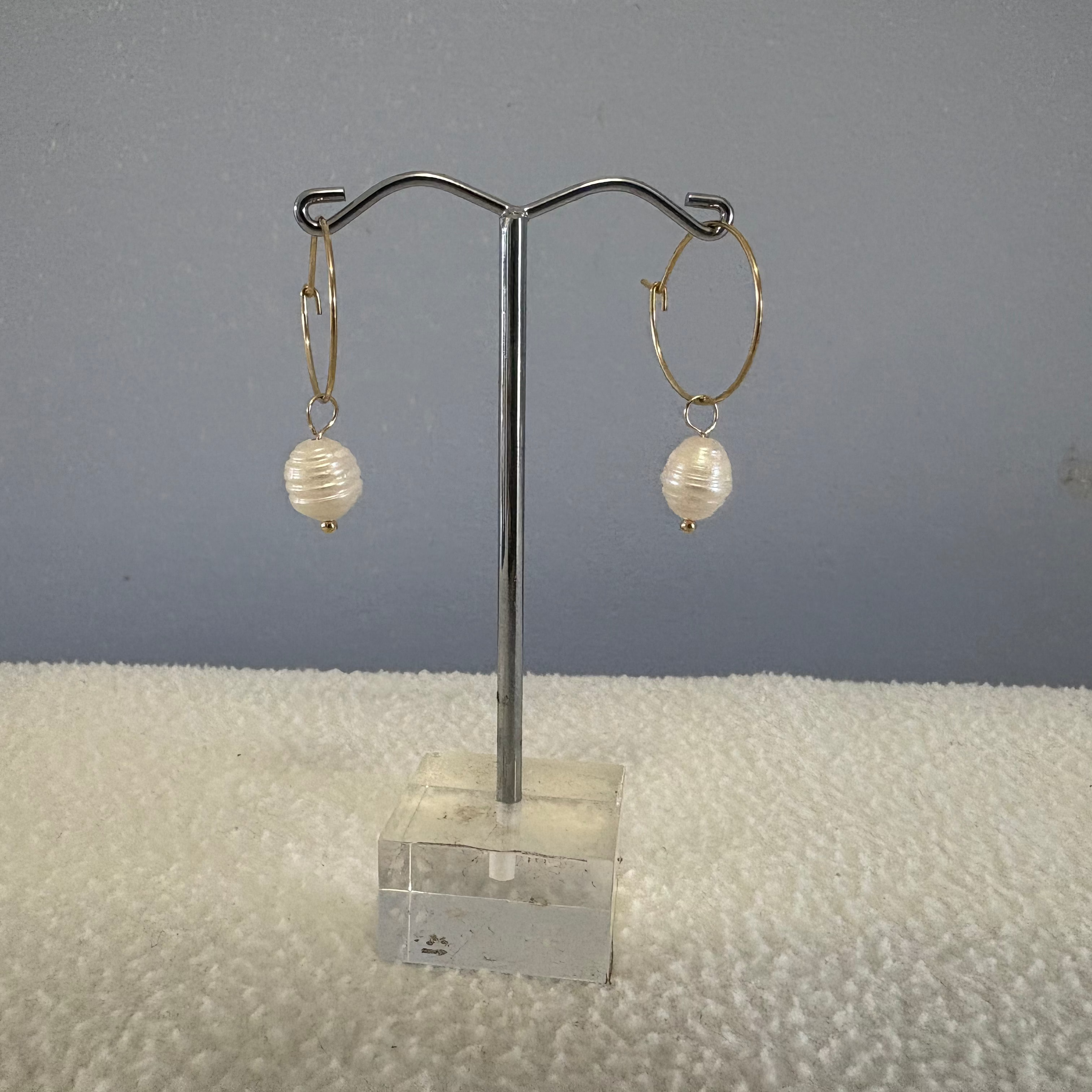 Pearl Hoop Earrings