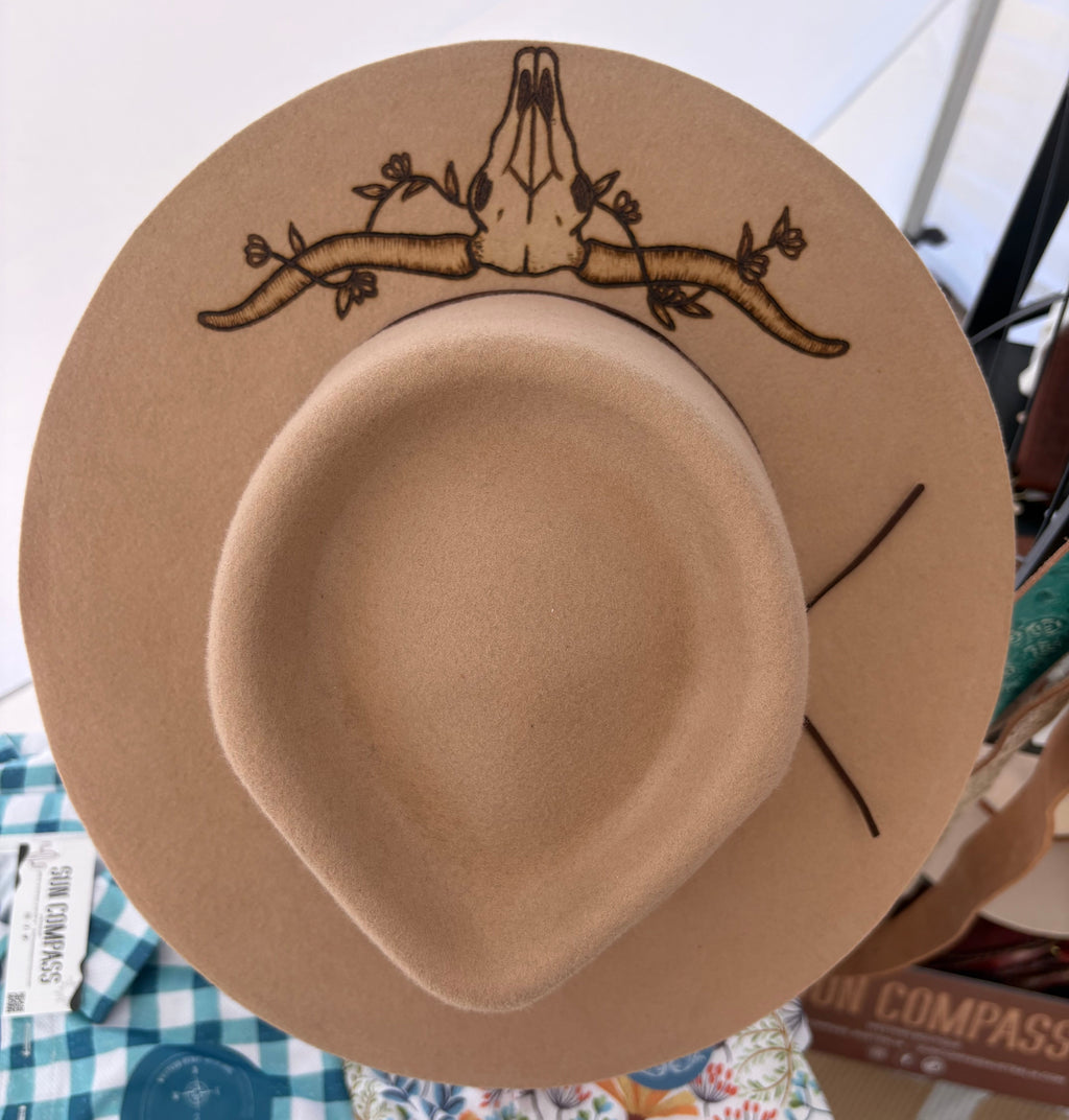 Bull in the Roses Hat by Burning Wild Designs