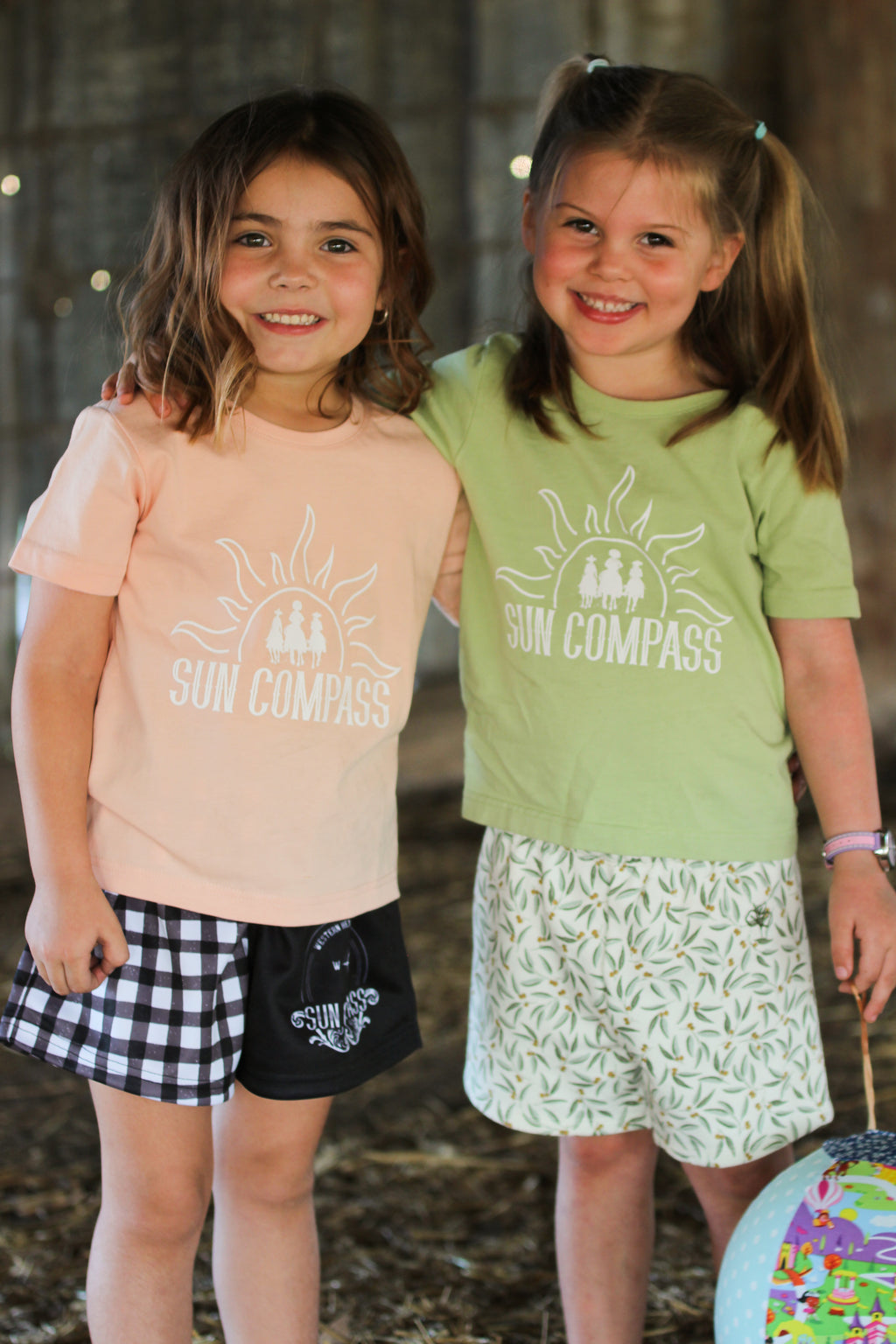 Sun Compass Kids Tee - Pink