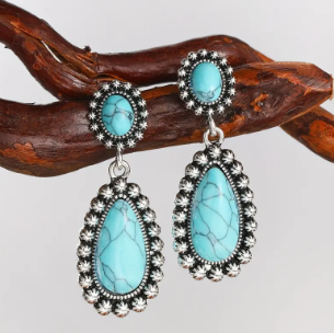 Teardrop Turquoise Earrings