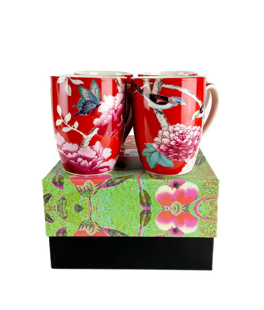 MUG SET – WATERMELON RED BIRD